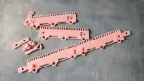 Cast-on comb segments joined into one long comb