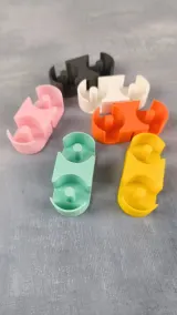 Paraffin wax holders for Brother knitting machines in pink, black, white, orange, mint and yellow