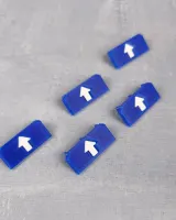 Set of 5 blue 3D-printed needle position markers
