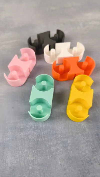 Paraffin wax holders for Brother knitting machines in pink, black, white, orange, mint and yellow